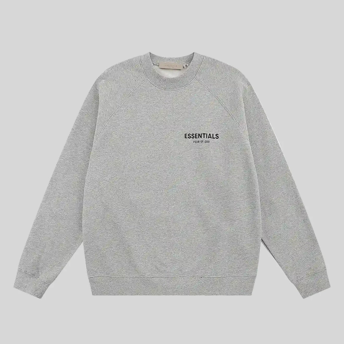 Essentials Light Heather Oatmeal Sweatshirt – Relaxed Streetwear Crewneck