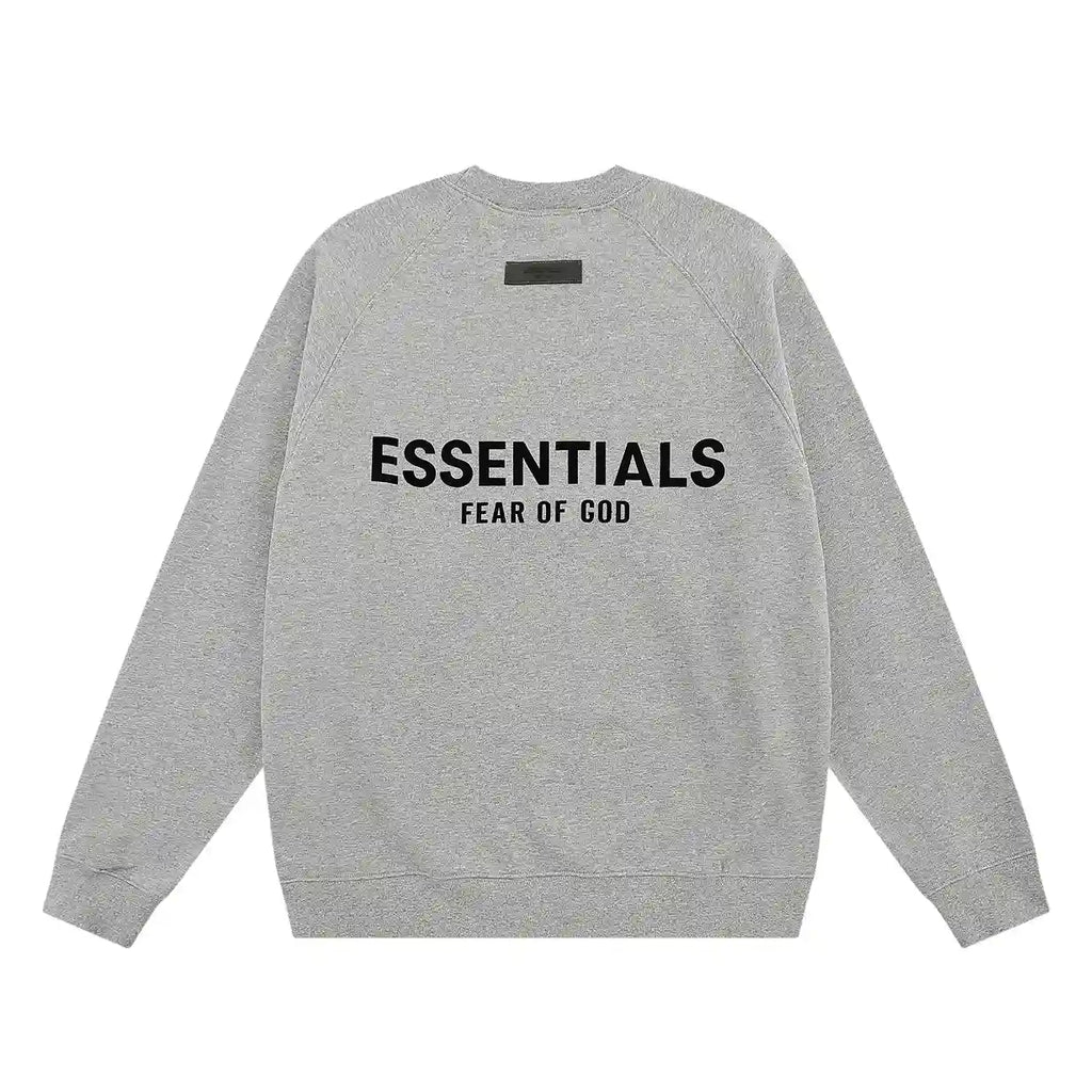 Essentials Light Heather Oatmeal Sweatshirt – Relaxed Streetwear Crewneck