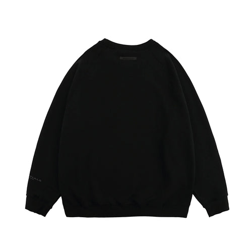 Essentials Black Sweatshirt – Relaxed Streetwear Crewneck