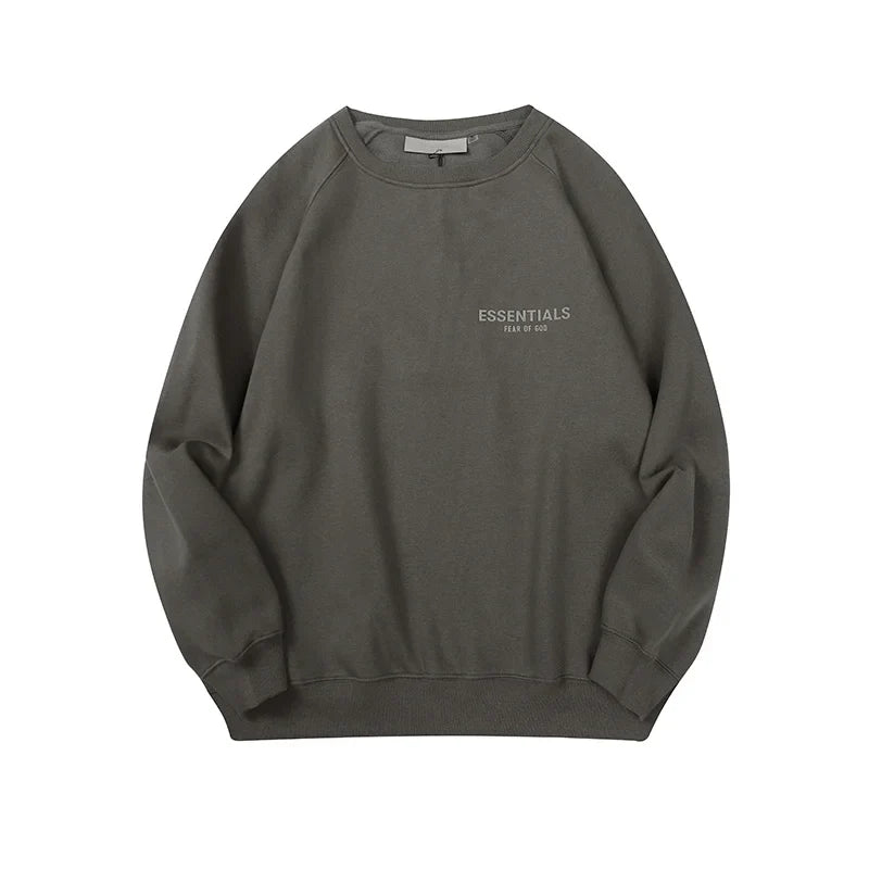 Grey Essentials Sweatshirt, Relaxed Crewneck