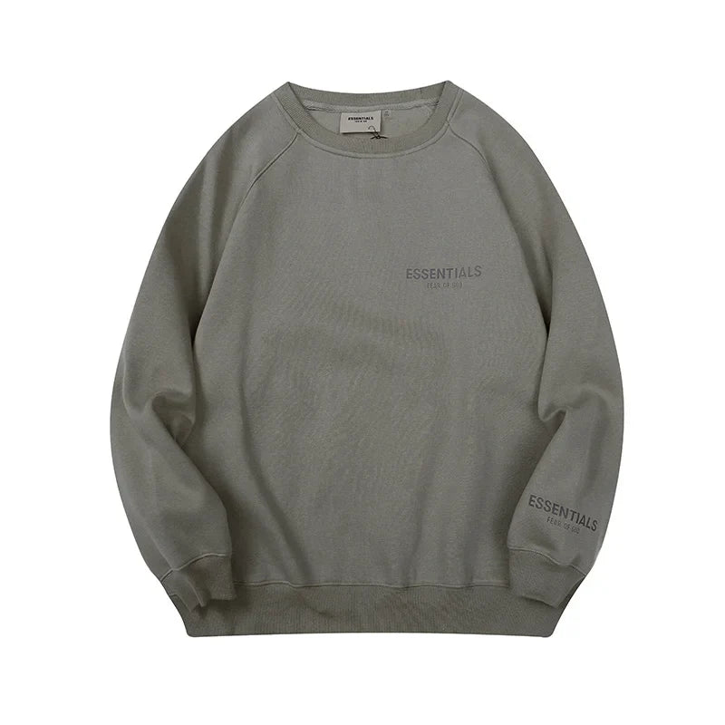 Gray Essentials Sweatshirt, Relaxed Everyday Fit