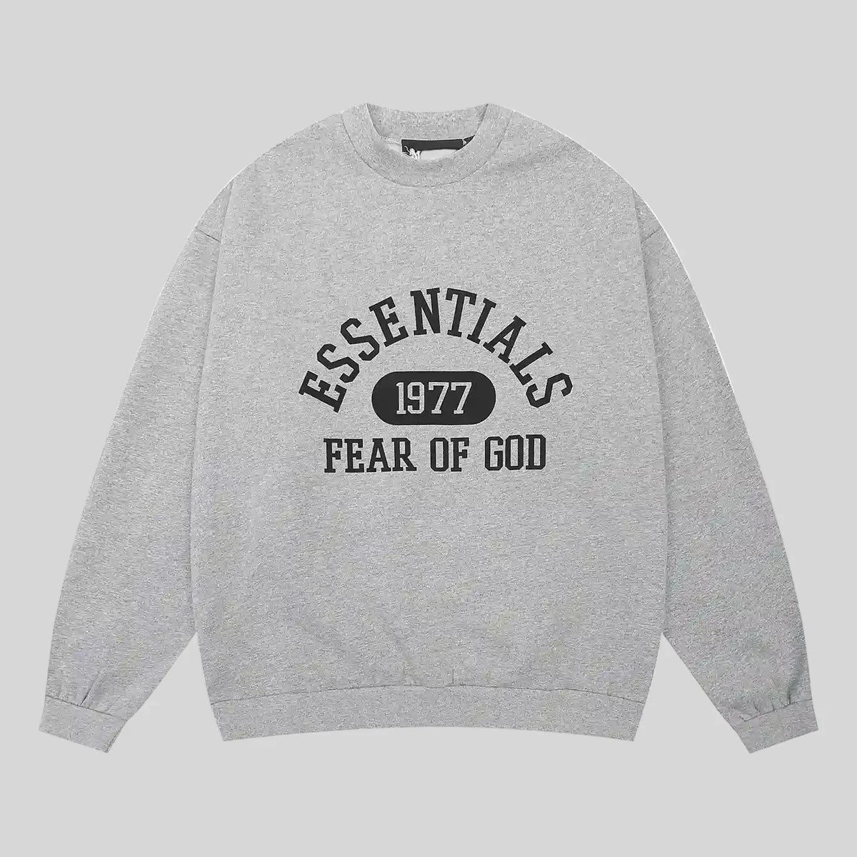 Fear of God Essentials Dark Heather Oatmeal Sweatshirt – Classic Fit Crewneck