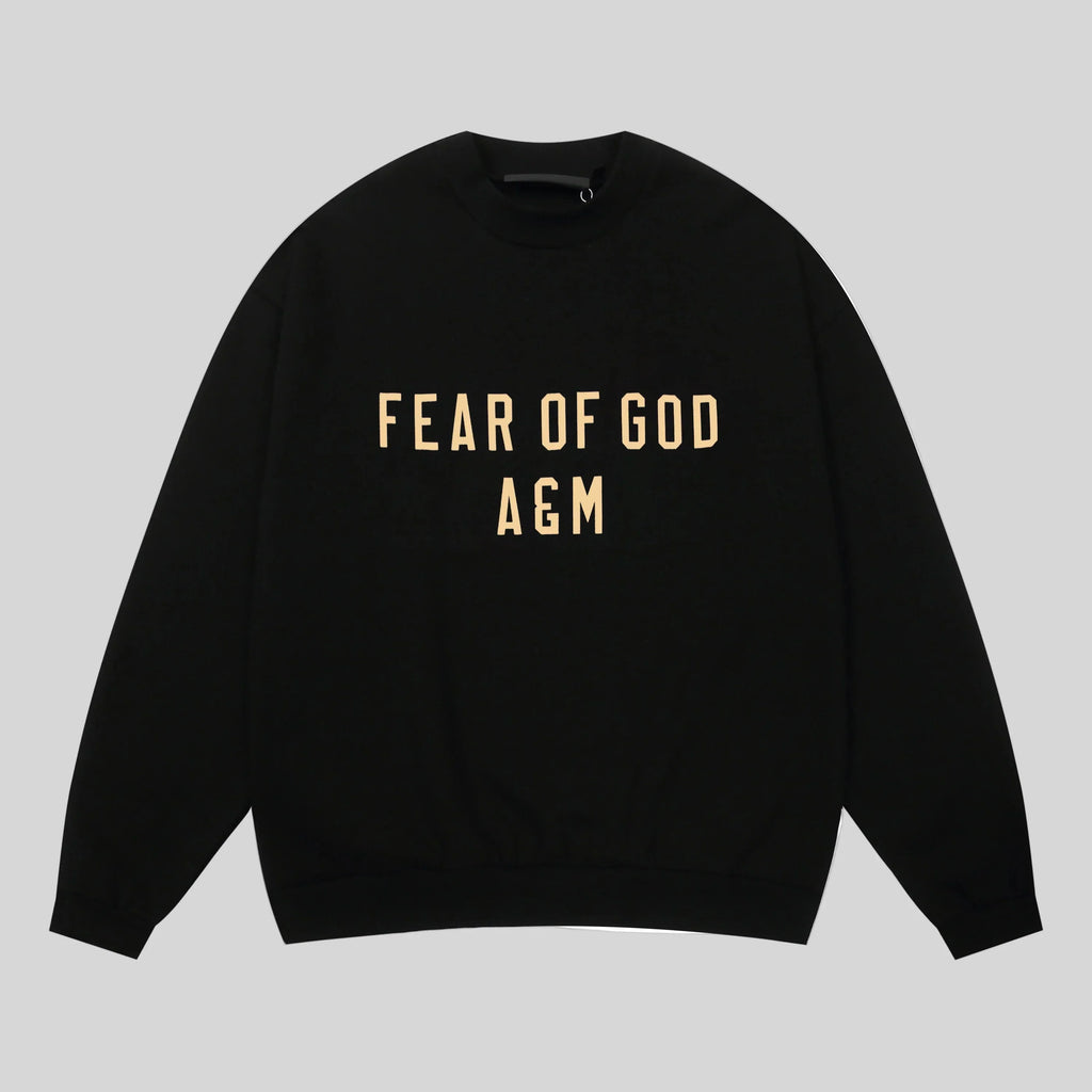 Fear of God Essentials Black Sweatshirt – Classic Fit Crewneck