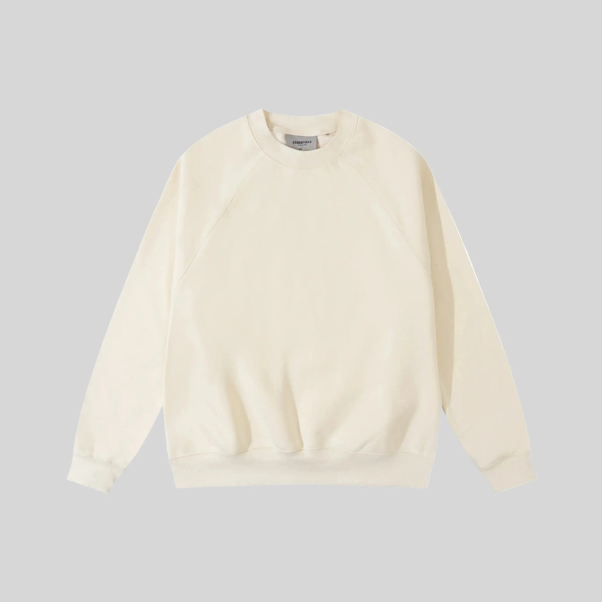 Fear of God Essentials Light Cream Sweatshirt – Classic Fit Crewneck