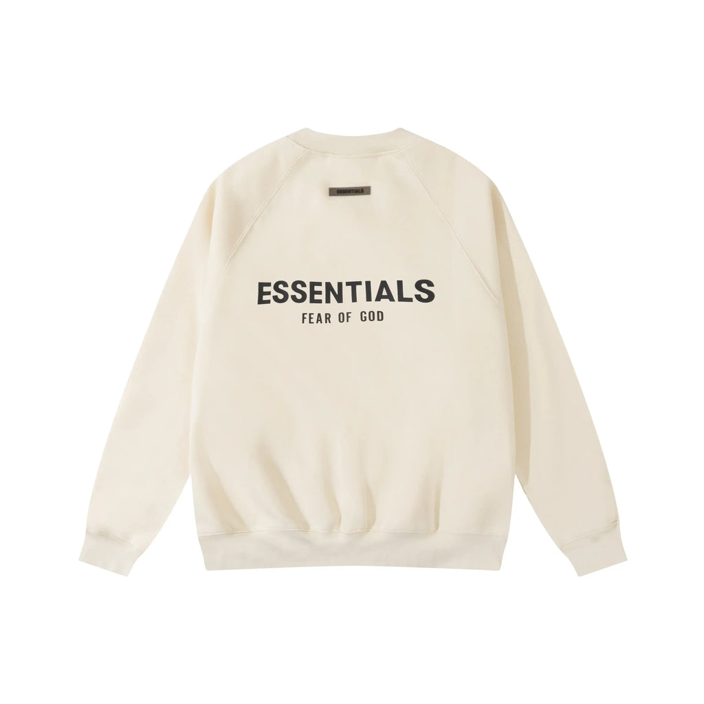 Fear of God Essentials Light Cream Sweatshirt – Classic Fit Crewneck