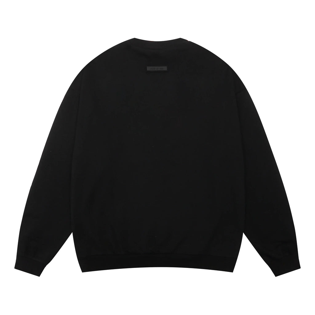Essentials Black Sweatshirt – Relaxed Streetwear Crewneck