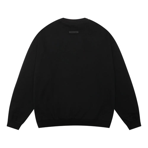Essentials Black Sweatshirt – Relaxed Streetwear Crewneck