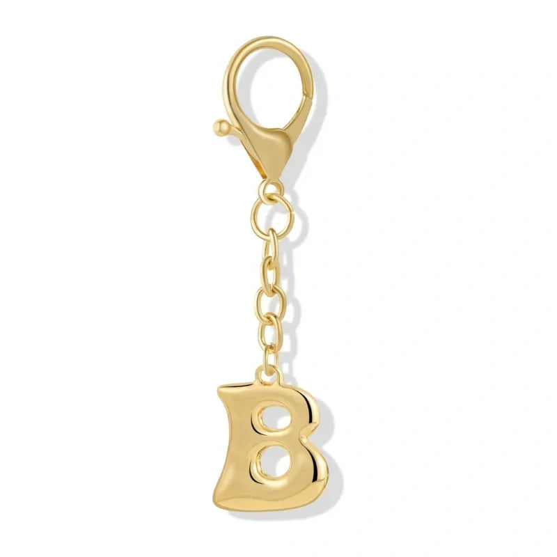 Bubble Initial Letter - Bag Charm