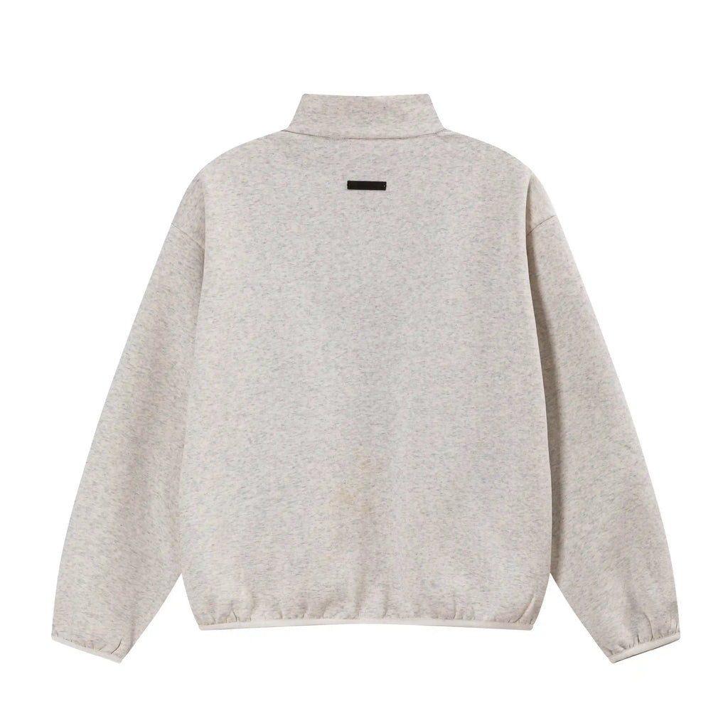 Fear of God ESSENTIALS Light Heathered Oatmeal Modern Fleece Track Jacket