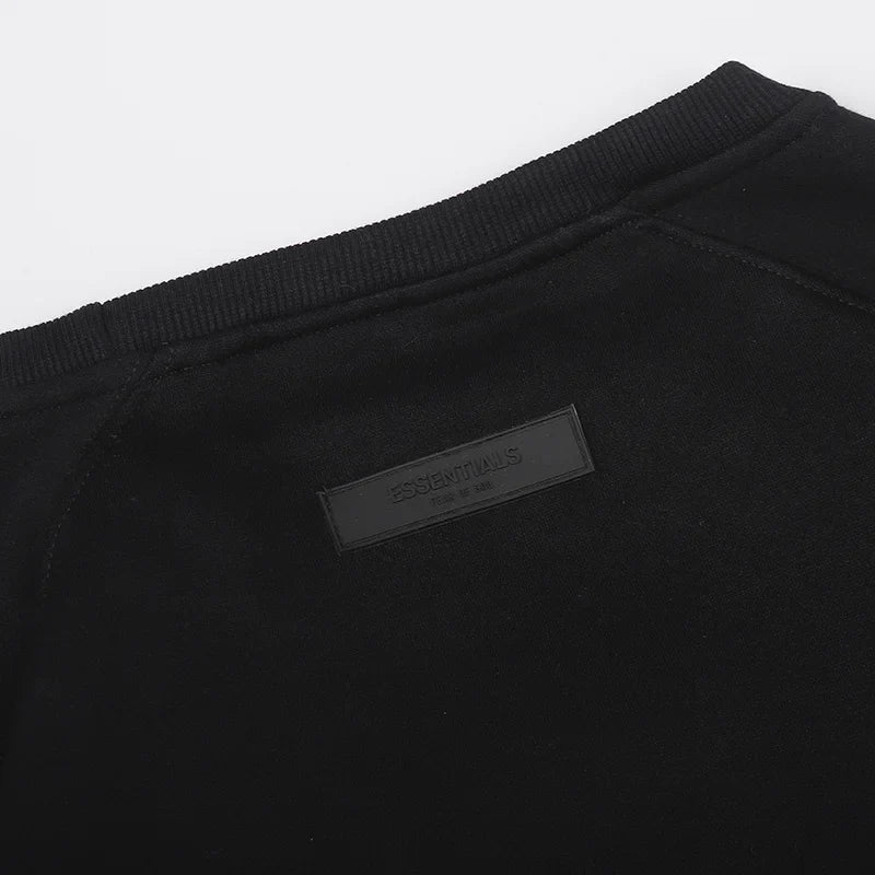 Essentials Sweatshirt in Black, Relaxed Crewneck