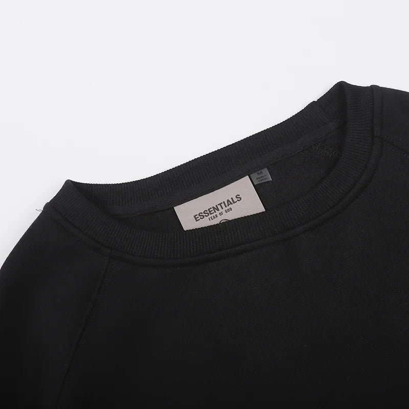 Black Essentials Sweatshirt, Everyday Crewneck