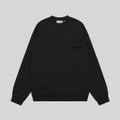 Essentials Black Sweatshirt – Relaxed Streetwear Crewneck