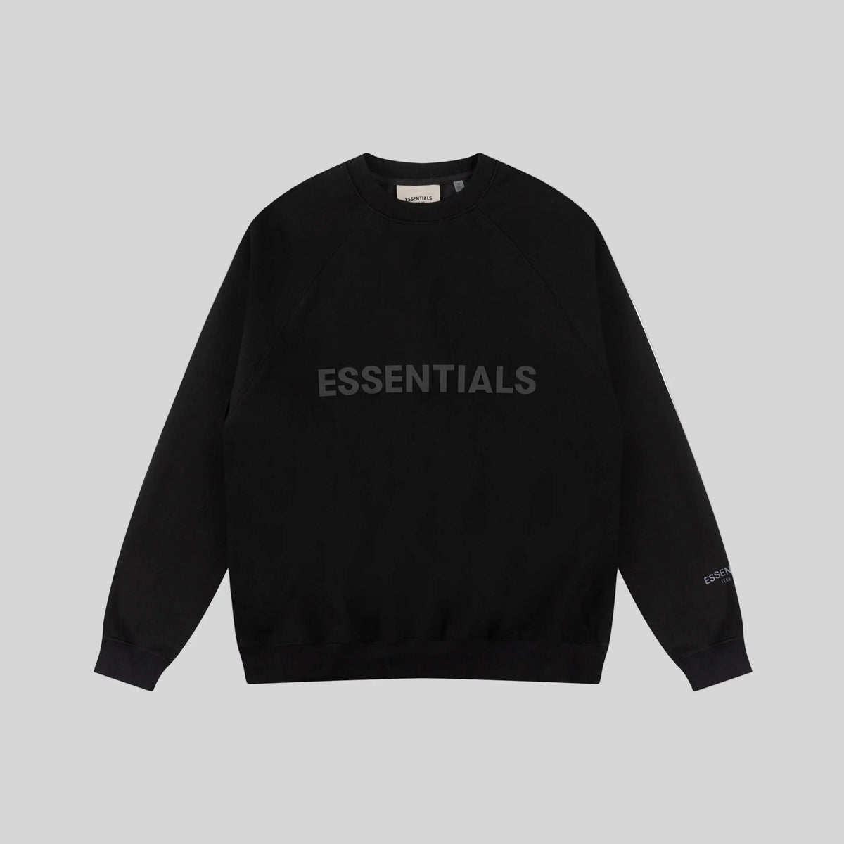 Essentials Black Sweatshirt – Relaxed Streetwear Crewneck