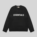 Essentials Black Sweatshirt – Relaxed Streetwear Crewneck
