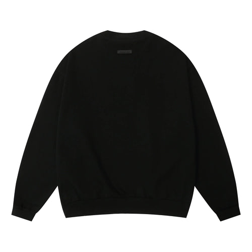 Essentials Black Sweatshirt – Relaxed Streetwear Crewneck