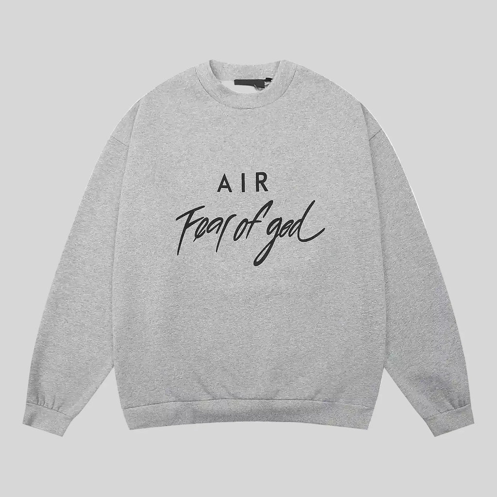 Essentials Dark Heather Oatmeal Sweatshirt – Relaxed Streetwear Crewneck