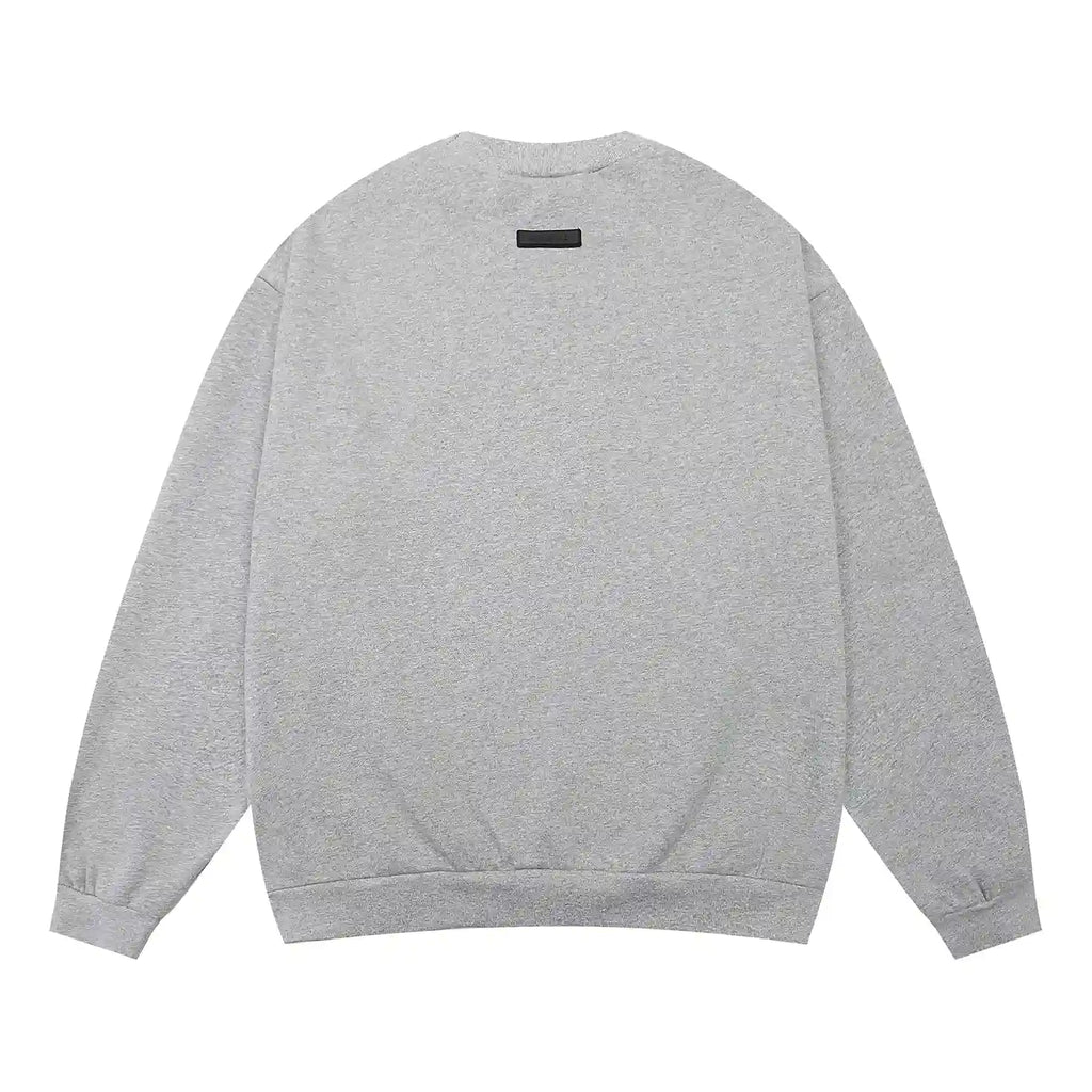 Essentials Dark Heather Oatmeal Sweatshirt – Relaxed Streetwear Crewneck