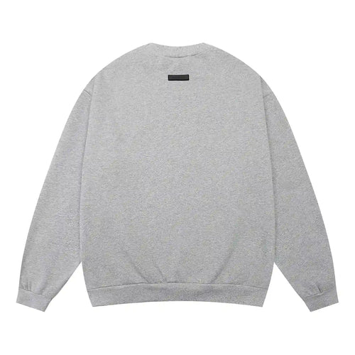 Essentials Dark Heather Oatmeal Sweatshirt – Relaxed Streetwear Crewneck
