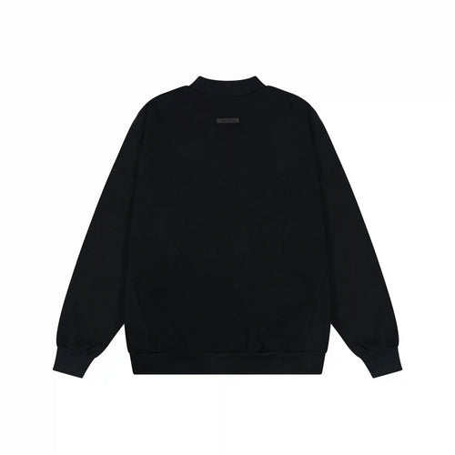 Essentials Black Sweatshirt – Relaxed Streetwear Crewneck