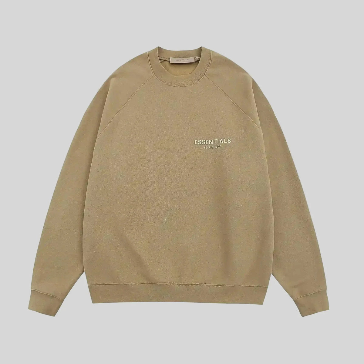 Fear of God Essentials Dark Beige Sweatshirt – Classic Fit Crewneck