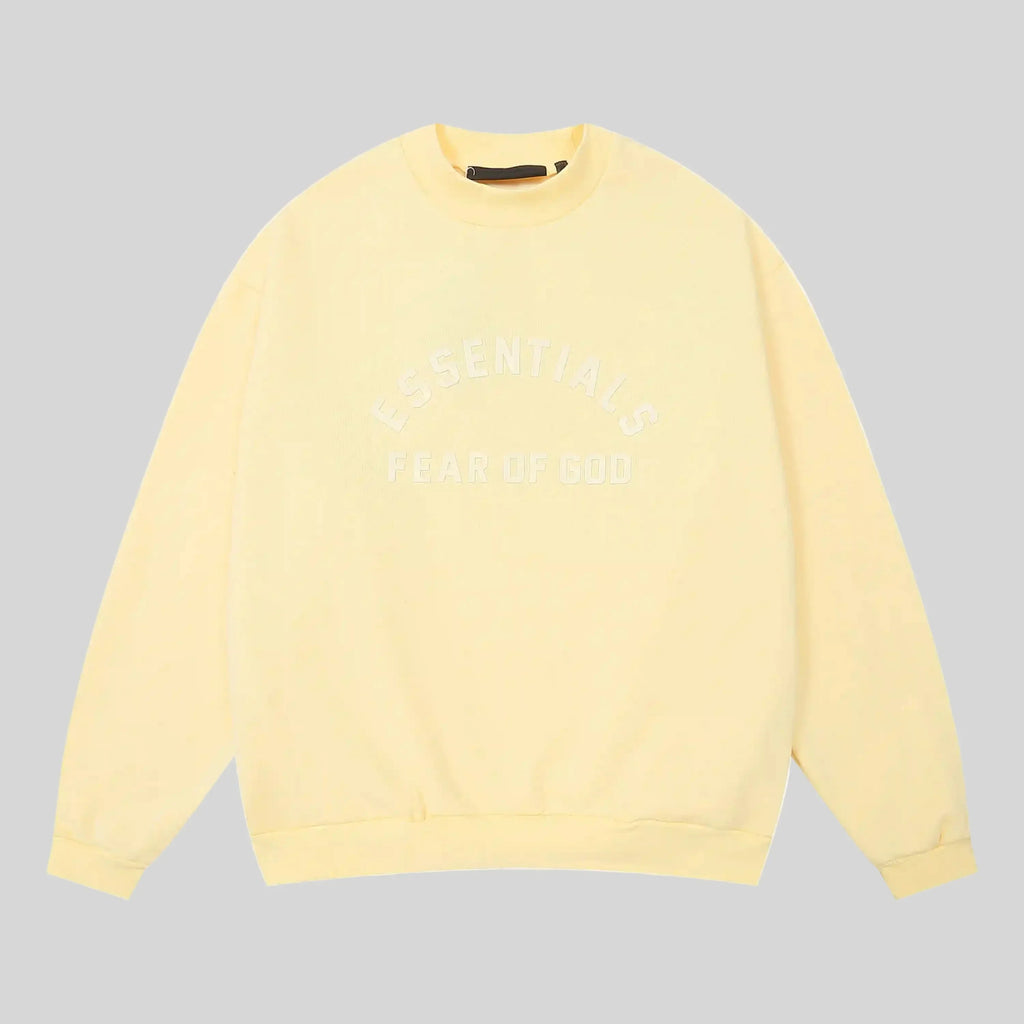 Essentials Garden Yellow Sweatshirt – Relaxed Streetwear Crewneck