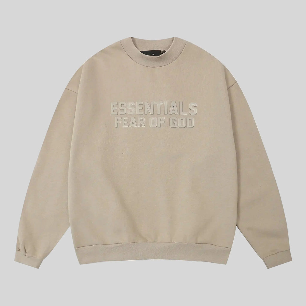 Essentials Heathered Grey Sweatshirt – Relaxed Streetwear Crewneck