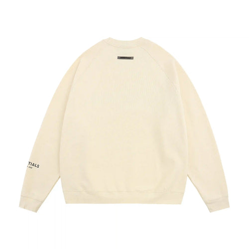 Essentials Light Cream Sweatshirt – Relaxed Streetwear Crewneck