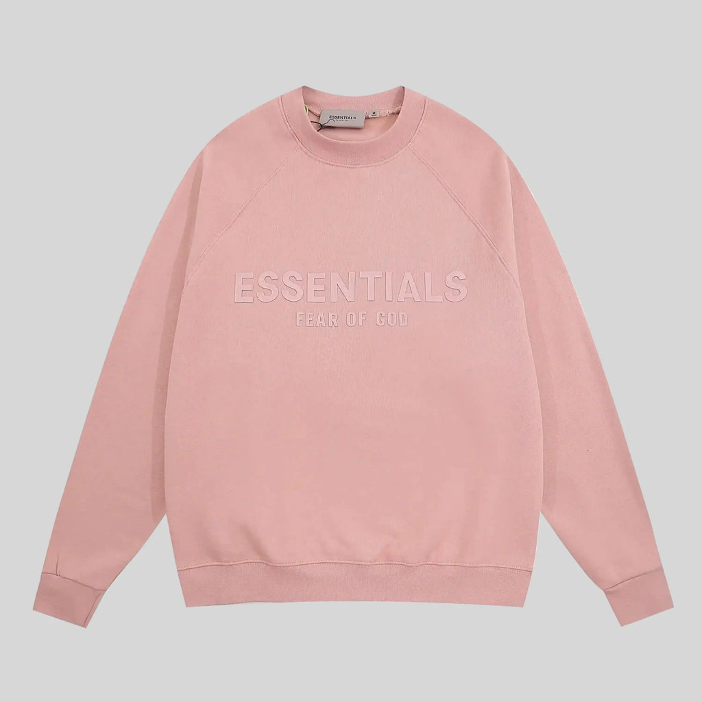 Fear of God Essentials Pink Sweatshirt – Classic Fit Crewneck