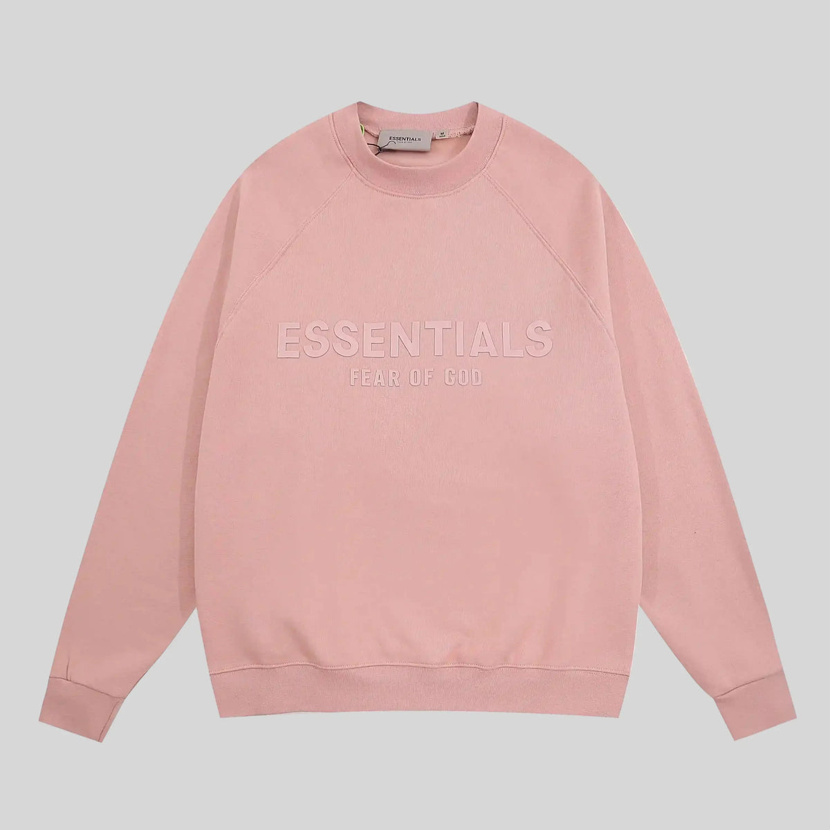 Fear of God Essentials Pink Sweatshirt – Classic Fit Crewneck