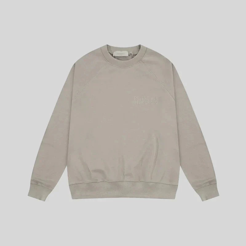 Fear of God Essentials Heathered Grey Sweatshirt – Classic Fit Crewneck