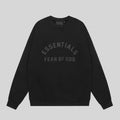 Fear of God Essentials Black Sweatshirt – Classic Fit Crewneck