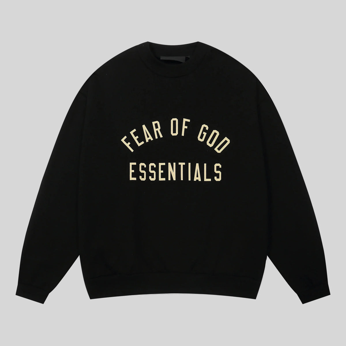 Essentials Black Sweatshirt – Relaxed Streetwear Crewneck