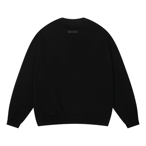 Essentials Black Sweatshirt – Relaxed Streetwear Crewneck