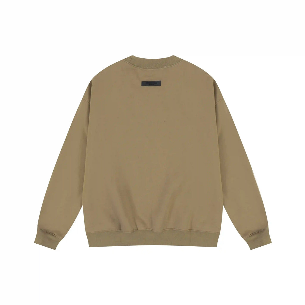 Essentials Dark Beige Sweatshirt – Relaxed Streetwear Crewneck