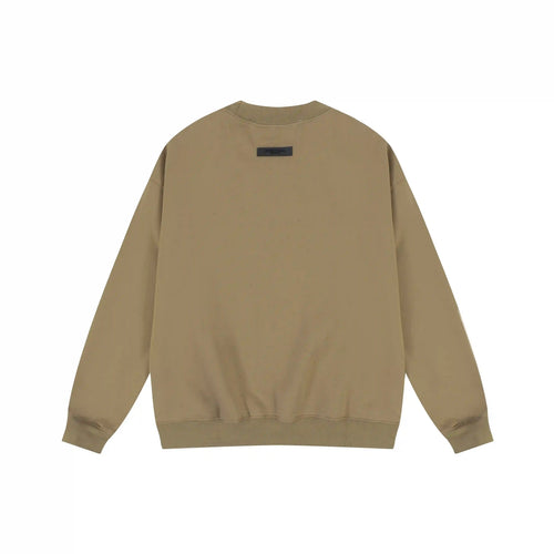 Essentials Dark Beige Sweatshirt – Relaxed Streetwear Crewneck