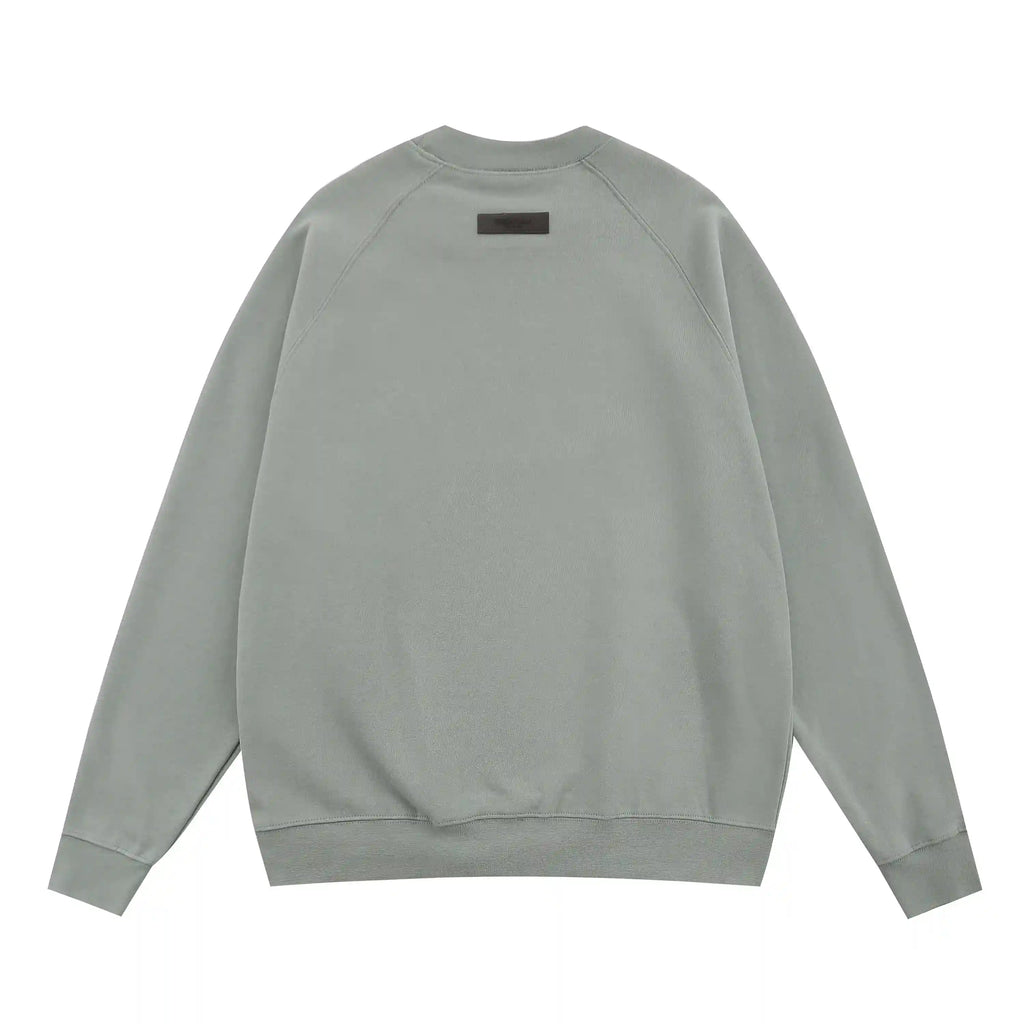 Essentials Heathered Grey Sweatshirt – Relaxed Streetwear Crewneck