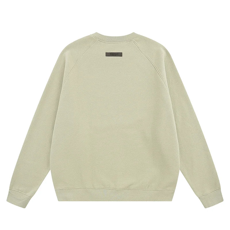 Essentials Pastel Grey Sweatshirt – Relaxed Streetwear Crewneck