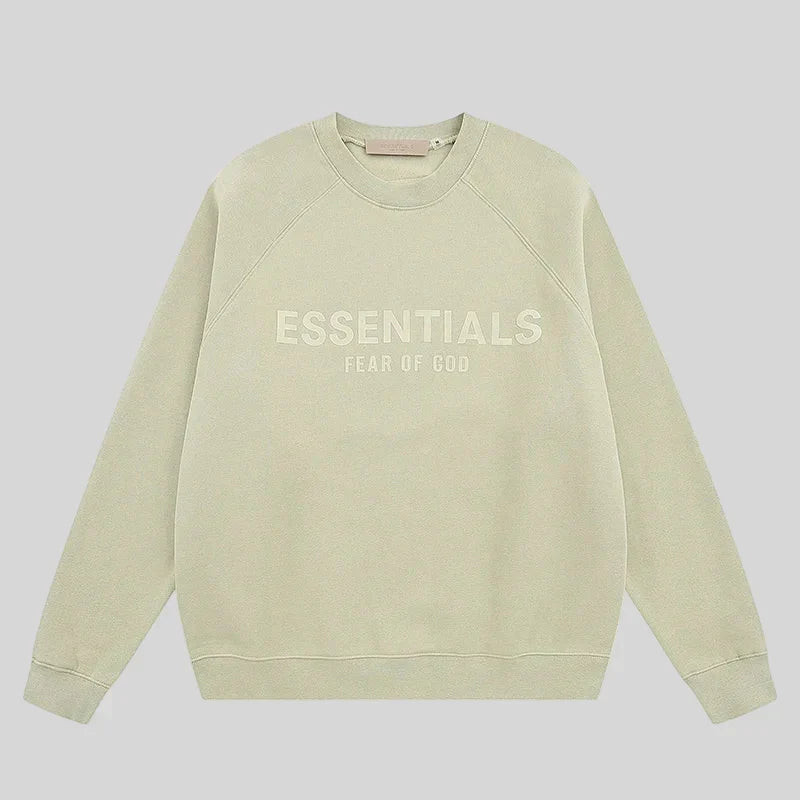 Essentials Pastel Grey Sweatshirt – Relaxed Streetwear Crewneck
