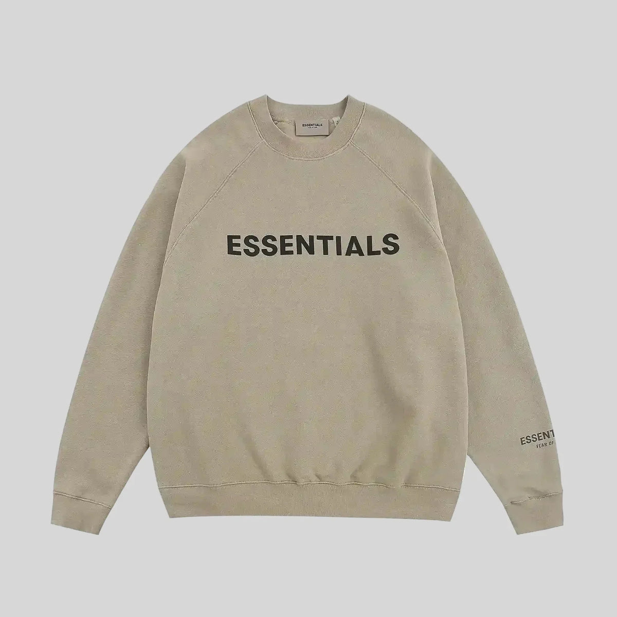 Fear of God Essentials Heathered Grey Sweatshirt – Classic Fit Crewneck