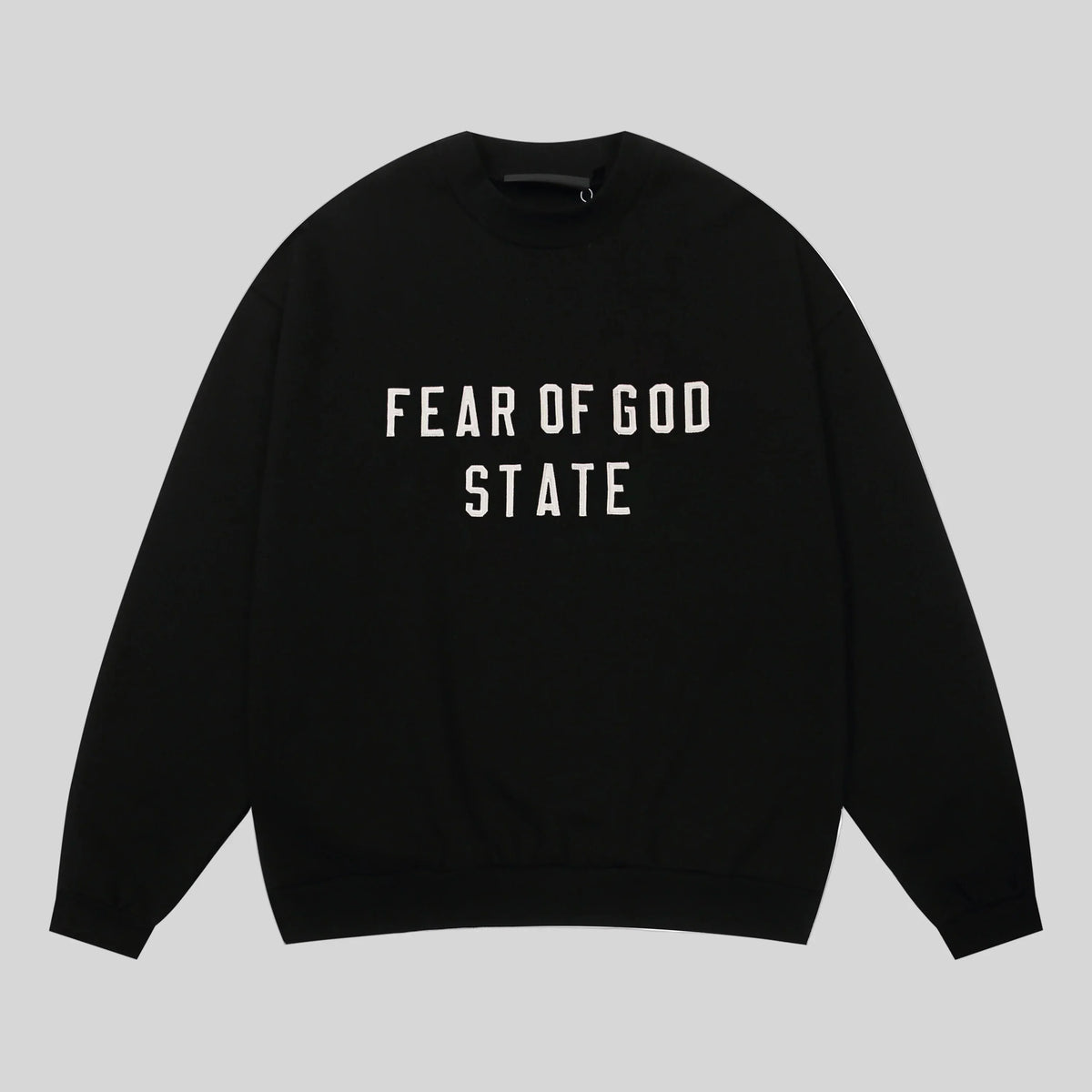 Fear of God Essentials Black Sweatshirt – Classic Fit Crewneck
