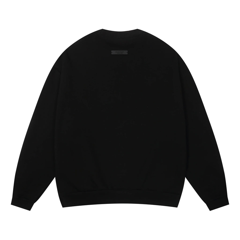 Fear of God Essentials Black Sweatshirt – Classic Fit Crewneck
