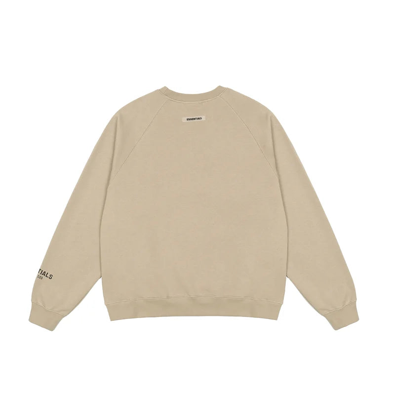 Essentials Light Cream Sweatshirt – Relaxed Streetwear Crewneck