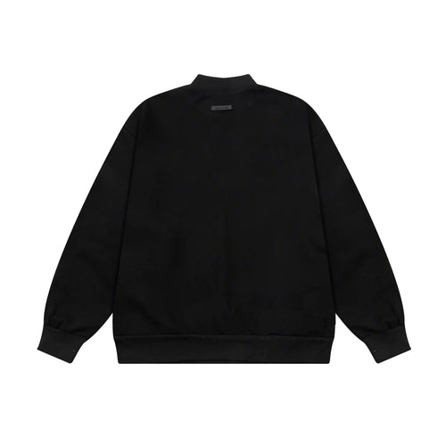 Essentials Black Sweatshirt – Relaxed Streetwear Crewneck