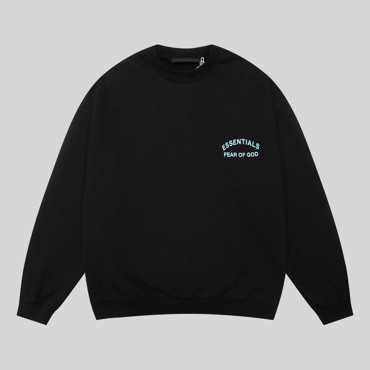 Essentials Black Sweatshirt – Relaxed Streetwear Crewneck