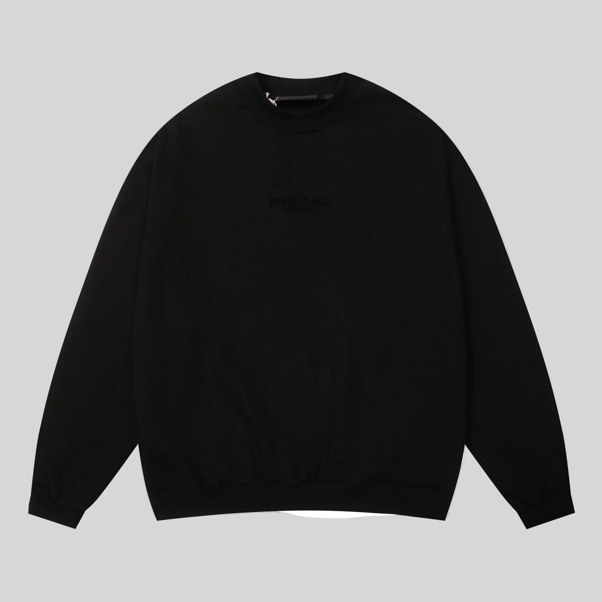 Essentials Black Sweatshirt – Relaxed Fit Streetwear Crewneck