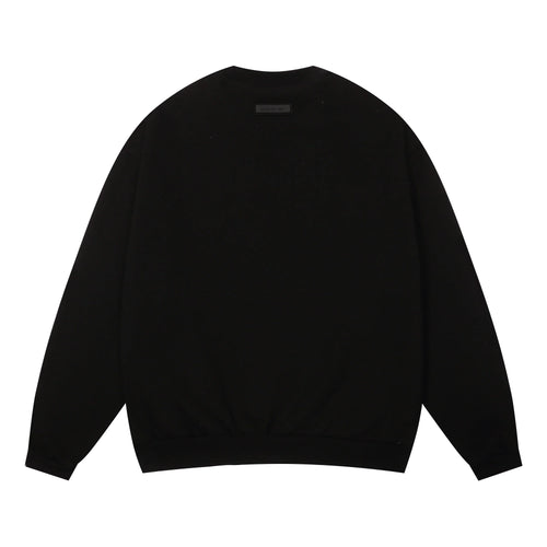 Essentials Black Sweatshirt – Relaxed Fit Streetwear Crewneck