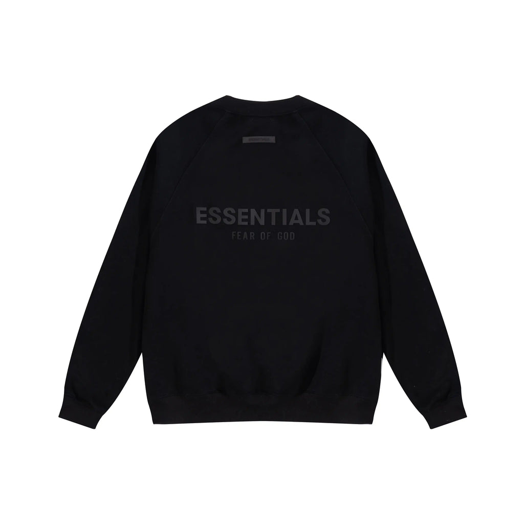 Essentials Black Sweatshirt – Relaxed Streetwear Crewneck