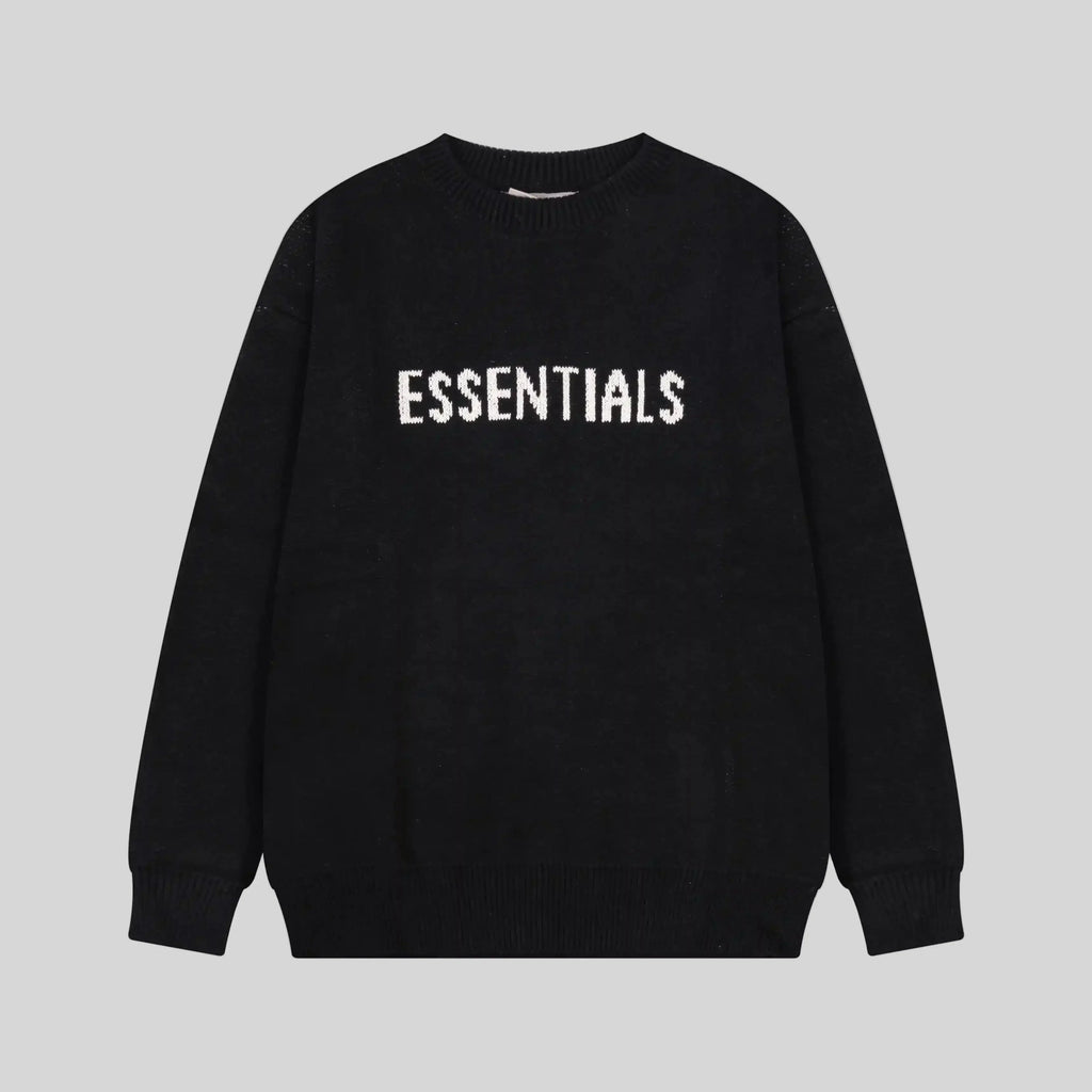 Fear of God Essentials Black Sweatshirt – Classic Fit Crewneck