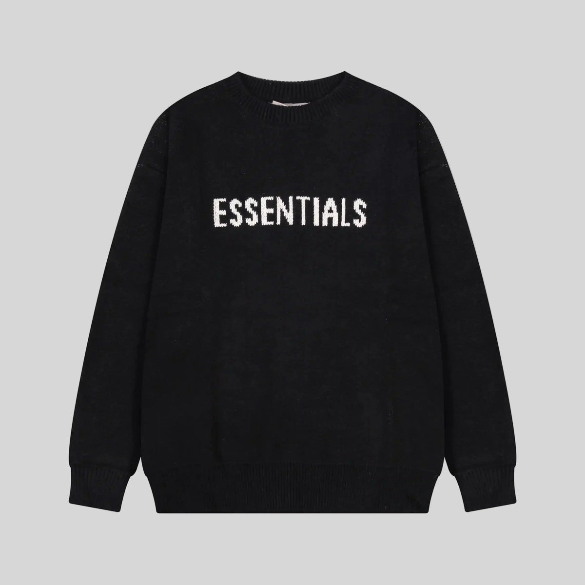 Fear of God Essentials Black Sweatshirt – Classic Fit Crewneck