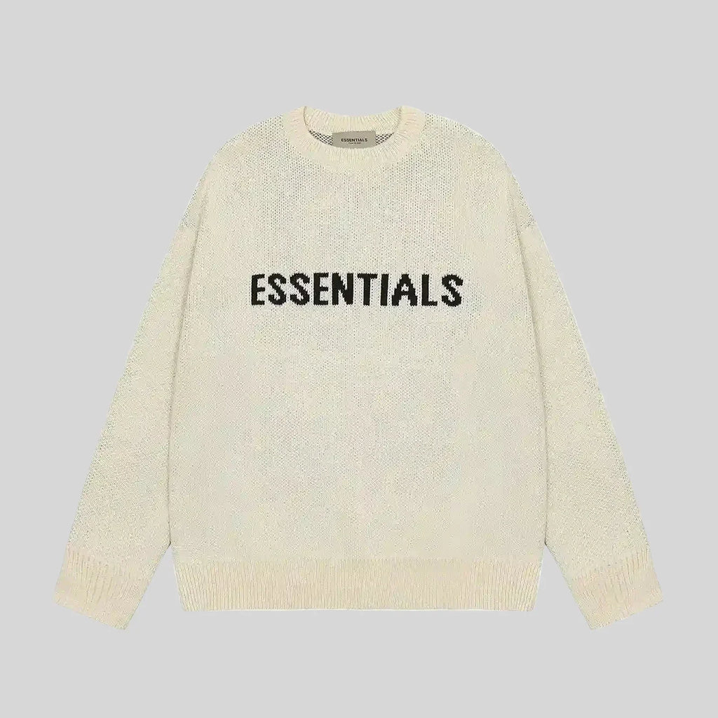 Essentials Light Cream Sweatshirt – Relaxed Streetwear Crewneck